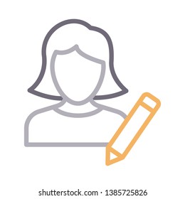 user edit color line icon