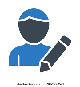 user edit glyph double color icon