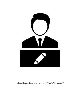 User edit sign. User modify icon