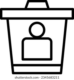 Icono de borrado de esquema de correo electrónico de usuario