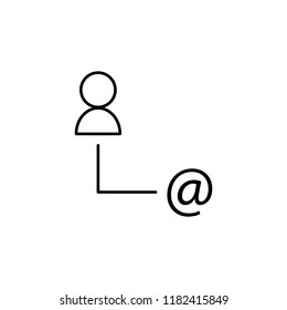 user email icon. Element of online and web for mobile concept and web apps icon. Thin line icon for website design and development, app development. Premium icon