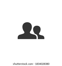 User Employee Icon Vector Isolated Black and White Design Graphic