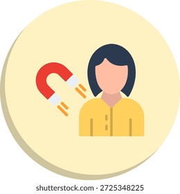 Icono de estilo de círculo plano de participación de usuario