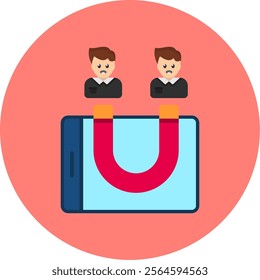 User Engagement Flat Multi Color Vector Icon Design