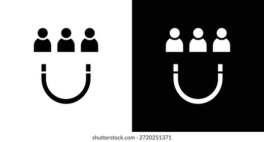 User engagement icon black flat pictogram. For graphic and web design.