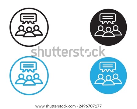 User Engagement icon black and white vector outline sign