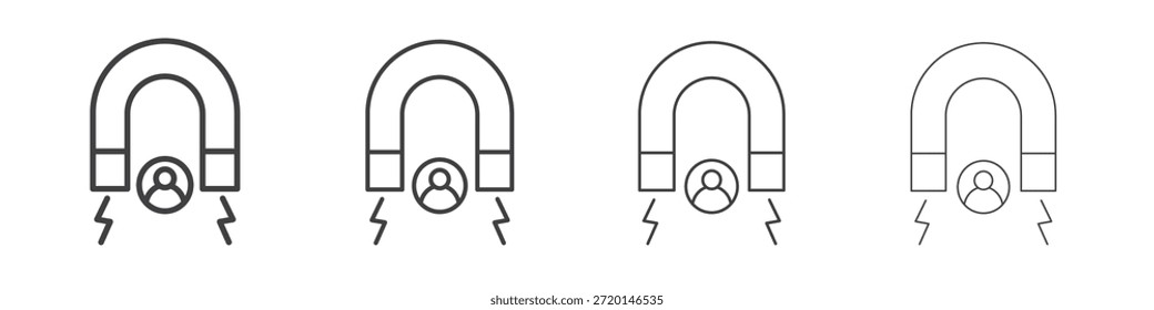 User engagement icon concept Linear Pictogram. Simple element illustration.