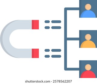 User Engagement Icon Flat Vector Illustration