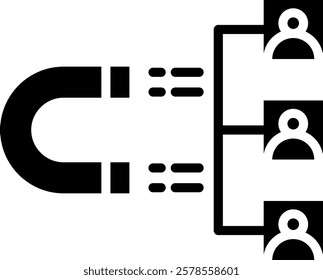 User Engagement Icon Glyph Vector Illustration