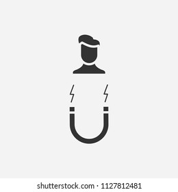 User engagement icon illustration,vector user sign symbol