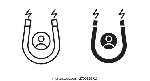 User engagement icon line. eps 10 vector illustration
