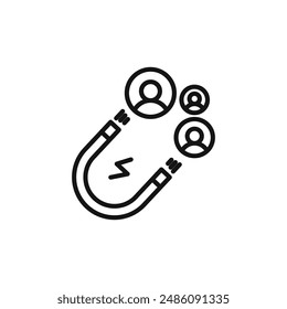 User Engagement icon logo sign vector outline