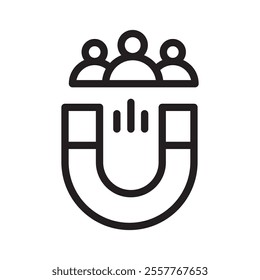 User Engagement icon Outline vector for web ui