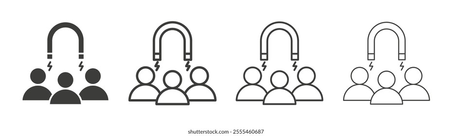 User engagement icon pack. vector illustration