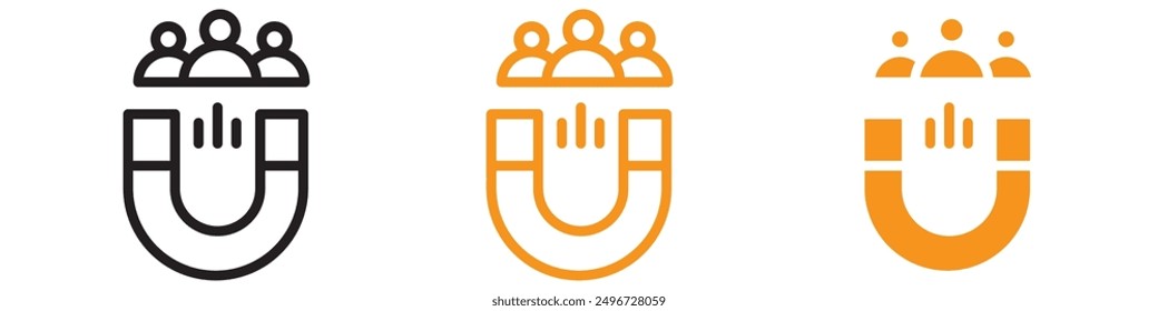 Conjunto de iconos de participación del usuario Ilustraciones de interacción para marketing y redes sociales