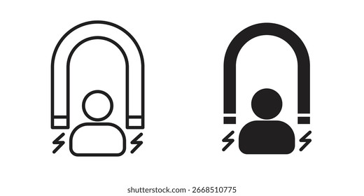 Icono de compromiso del usuario estilo sólido. Ilustración vectorial plana.