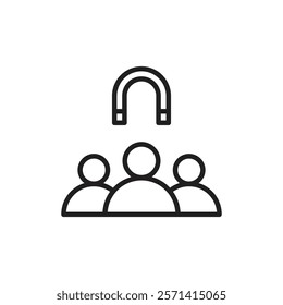 User engagement icon Thin line vector