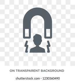 user engagement icon. Trendy flat vector user engagement icon on transparent background from General collection. 