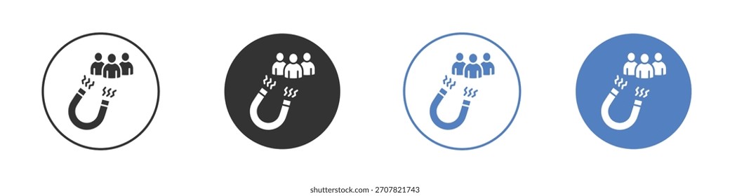 Ilustración del Arte vectorial del icono del compromiso del usuario. para el concepto móvil y los Diseños web