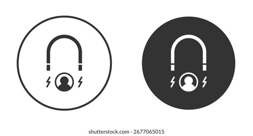 Benutzerengagement-Symbol, Vektorclipart in schwarzen Farben. geeignet für grafische Arbeiten