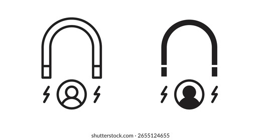 Diseño de Vector de icono de compromiso de usuario. set web icons