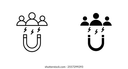 User engagement Icon vector. liner and flat style icons set.