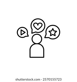 User engagement icon Vector logo set flat