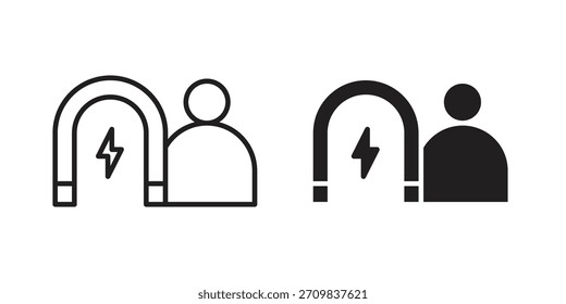 User engagement icon vector modern flat and stroke designs