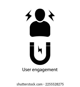 User engagement icon vector sign and symbol isolated on white background, User engagement logo concept