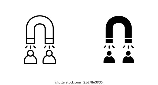 User engagement icons collection in Filled flat and thin line style.