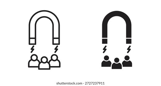 Símbolo de los iconos del compromiso del usuario. Ilustración vectorial para los App y los diseños