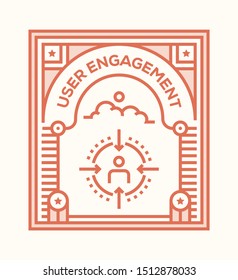 USER ENGAGEMENT AND ILLUSTRATION ICON CONCEPT