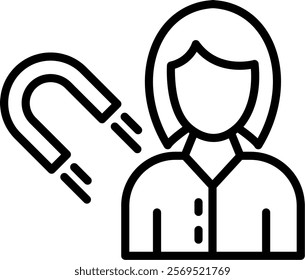 User Engagement Line Vector Icon Design