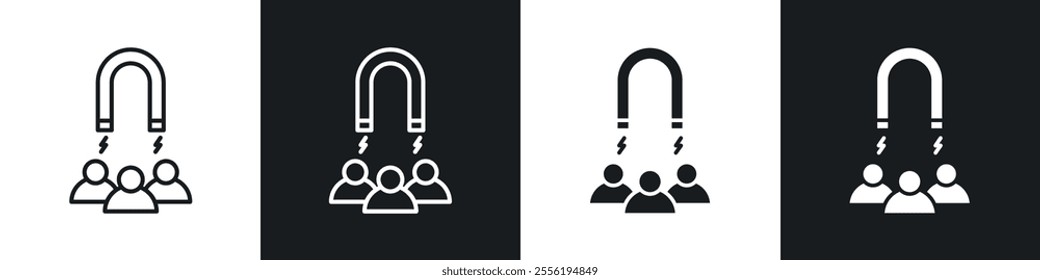 User engagement linear icon set for app, and web design.