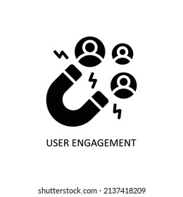 User Engagement Vector Solid Symbole für Ihre digitalen oder gedruckten Projekte.