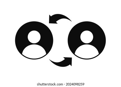 User exchange, switch icon.  Illustration vector