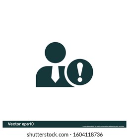 user exclamation icon sign design element 