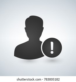 User Exclamation icon. vector illustration isolated on white background