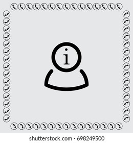 User with exclamation sign vector icon