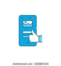 User experience color line icon. Pictogram for web page, mobile app, promo. UI UX GUI design element.