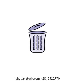user experience delete bin icon vector