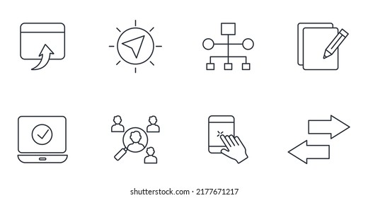user experience design icons set . user experience design pack symbol vector elements for infographic web