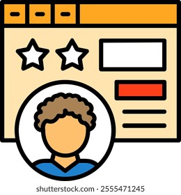 User experience Filled Style Icon Design
