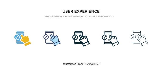 user experience icon in different style vector illustration. two color and black user experience vector icons designed in filled, outline, line and stroke style can be used for web, mobile, ui