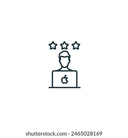 Symbol "Benutzerfreundlichkeit". Einfarbiges Benutzerverhalten-Symbol für Vorlagen, Webdesigns und Infografiken