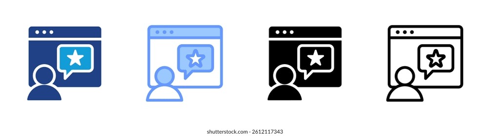 User Experience icon set multiple style collection