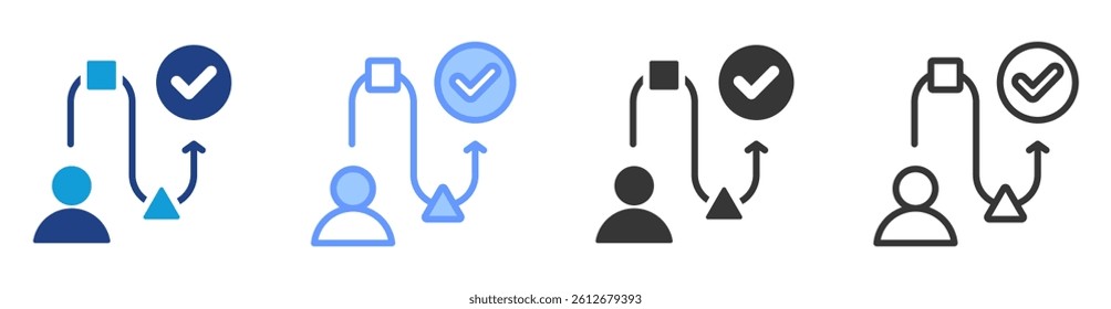User experience icon set multiple style collection