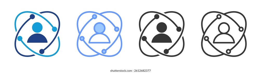 User Experience icon set multiple style collection