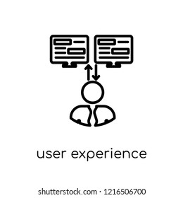 User Experience icon. Trendy modern flat linear vector User Experience icon on white background from thin line Technology collection, editable outline stroke vector illustration