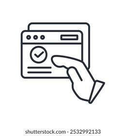 user experience icon. vector.Editable stroke.linear style sign for use web design,logo.Symbol illustration.